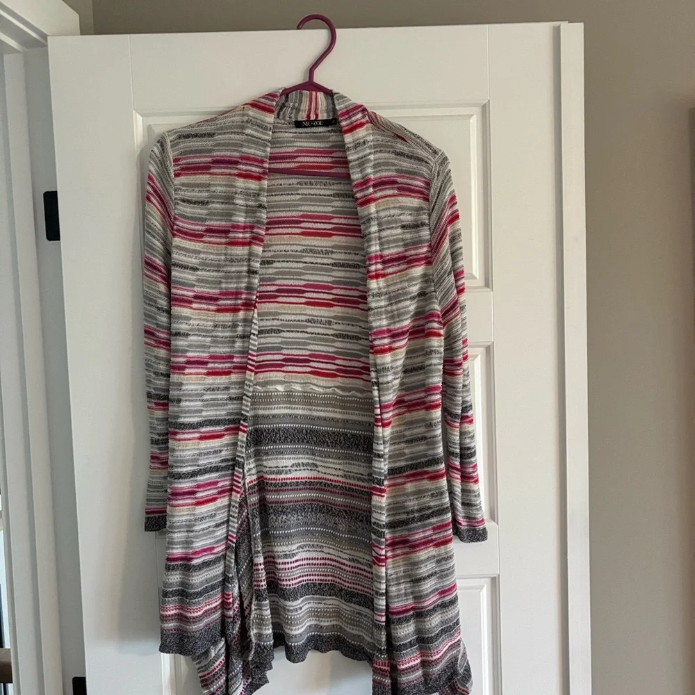 NIC+ZOE Multicolor Striped Cardigan - Picture 1 of 5